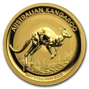 1/10 Oz Gold Coin Australian Gold Kangaroo (BU) Varied