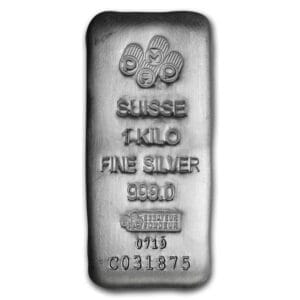 1 Kilo Silver cast Bar - PAMP Suisse (Serialized)