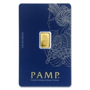 1 Gram Gold Bar - PAMP Suisse Lady Fortuna (w/Assay)