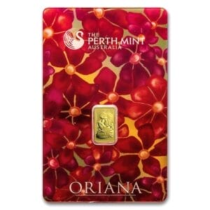 1 Gram Gold Bar - Perth Mint Oriana Design (In Assay)