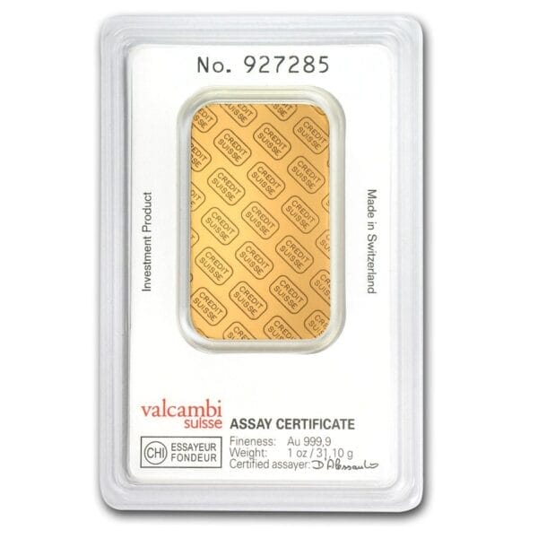 1 Oz Gold Bar - Credit Suisse (In Assay) - Image 3