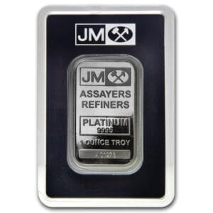1 Oz Platinum Bar - Johnson Matthey (In Assay)