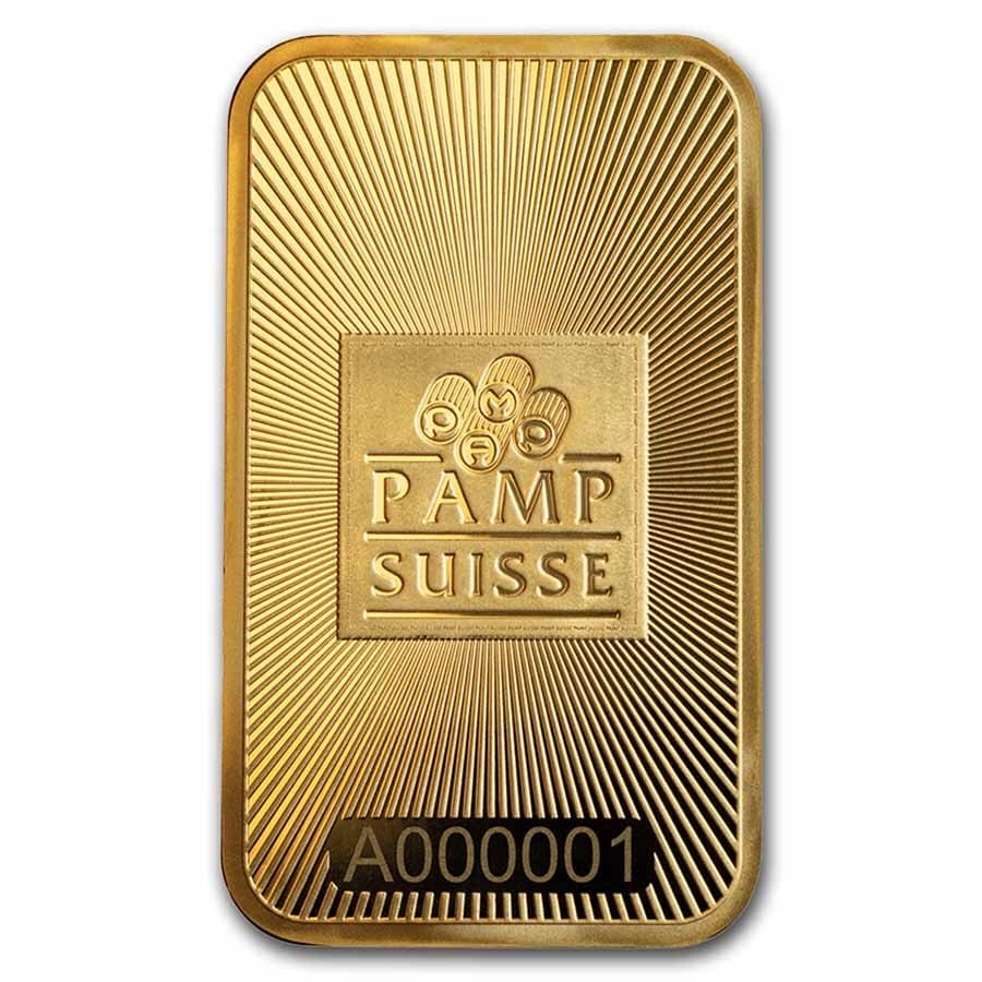 PAMP SUISSE 10.0 OZ 金バー 10 oz PAMP Suisse Fortuna Veriscan Gold Bar (New w/ Assay) l