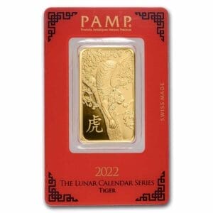 1 Oz Gold Bar - PAMP Suisse Year of the Tiger (In Assay)