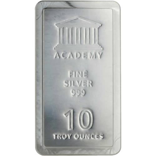10 Oz Silver Bar Academy Stacker (New)