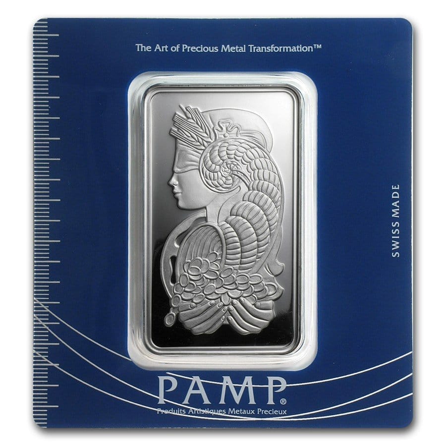 100 Gram Silver Bar - PAMP Suisse (Fortuna, In Assay)