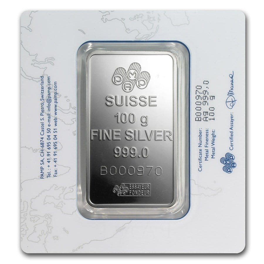 100 Gram Silver Bar - PAMP Suisse (Fortuna, In Assay) - Image 4
