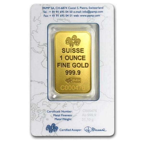 1 Oz Gold Bar - PAMP Suisse Statue of Liberty (In Assay) - Image 2