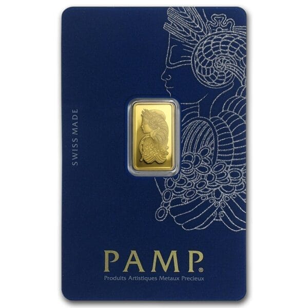 2.5 Gram Gold Bar - PAMP Suisse Lady Fortuna (w/Assay)