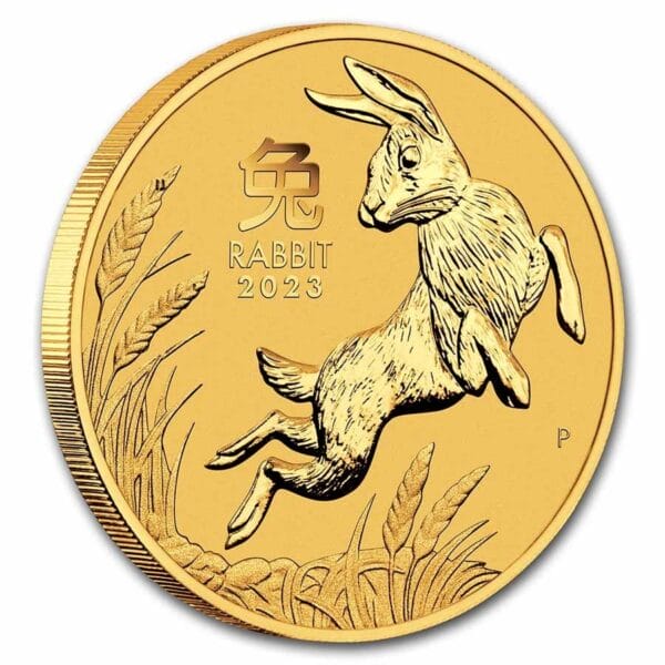 1 Oz Gold Coin 2023 Australia Gold Lunar Rabbit BU (Series III) - Image 3