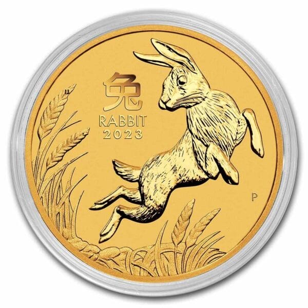 1 Oz Gold Coin 2023 Australia Gold Lunar Rabbit BU (Series III) - Image 4