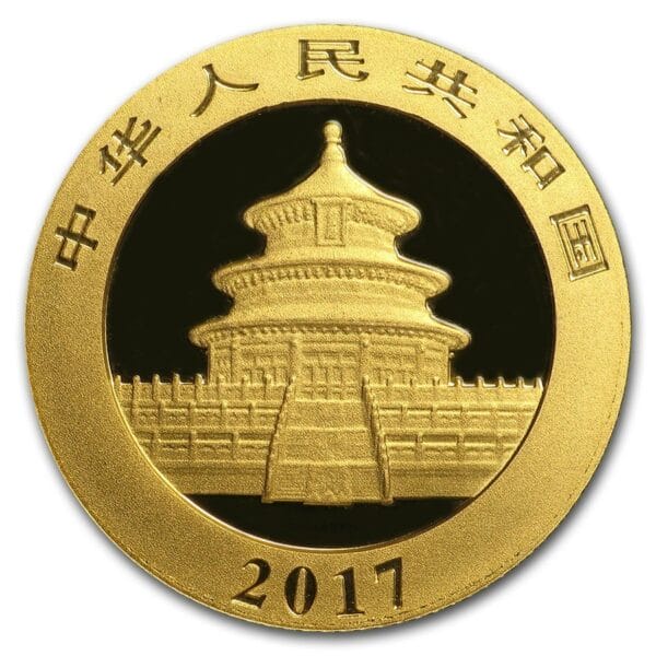3 Gram Gold Coin Chinese Gold Panda (Varied Year, BU) - Image 2