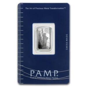 5 Gram Platinum Bar - PAMP Suisse Statue of Liberty (In Assay)