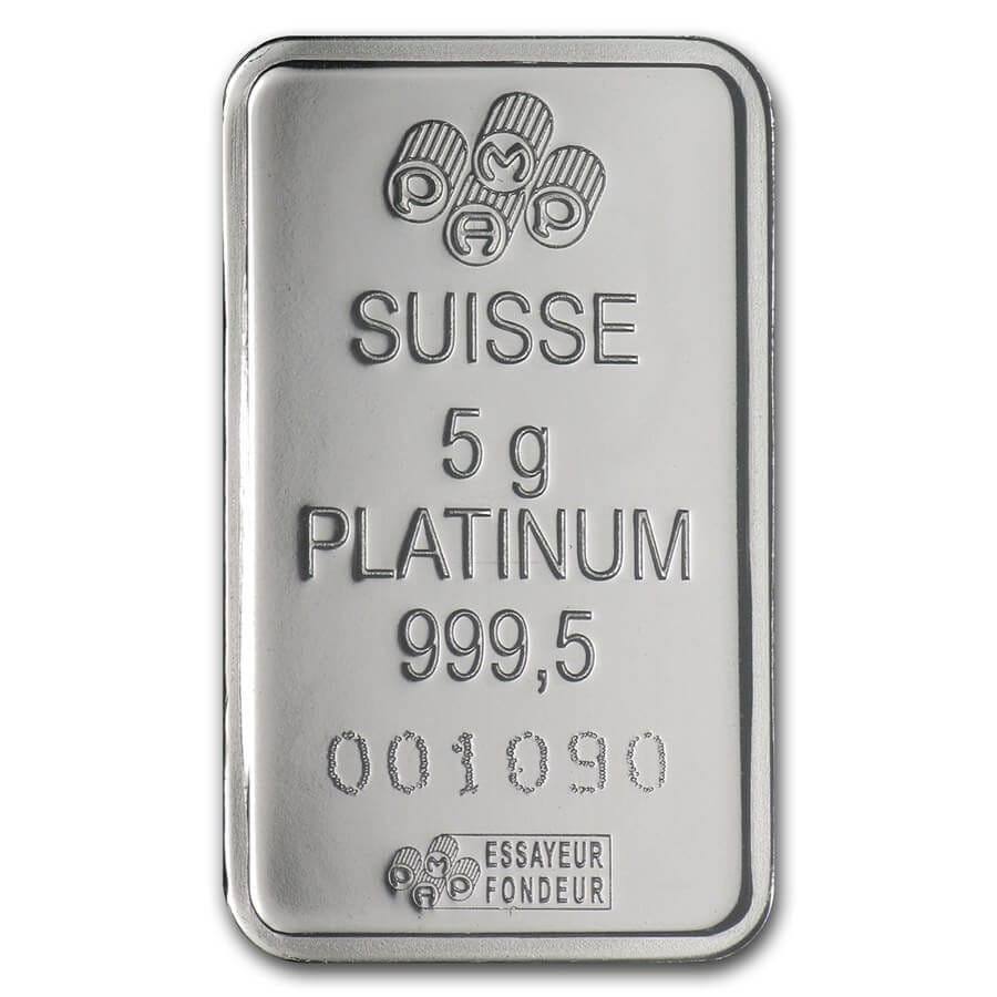 5 Gram Platinum Bar - PAMP Suisse (In Assay)