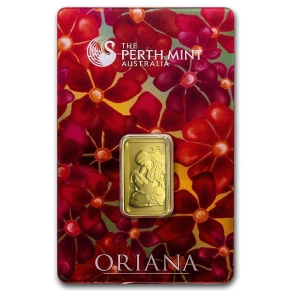 5 Gram Gold Bar - Perth Mint Oriana Design (In Assay)