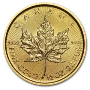 1/2 Oz Gold Coin Canadian Gold Maple Leaf (BU)