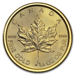 1/4 Oz Gold Coin Canadian Gold Maple Leaf (BU)