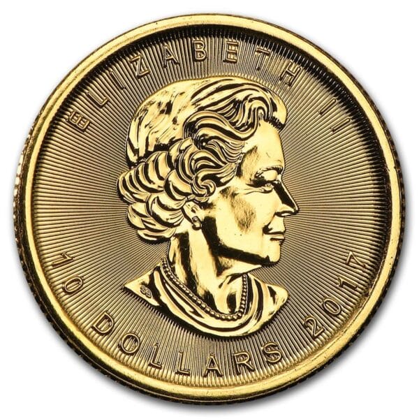 1/4 Oz Gold Coin Canadian Gold Maple Leaf (BU) - Image 2