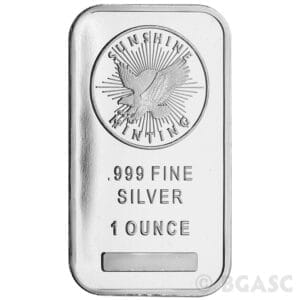 1 Oz Silver Bar - Sunshine (MintMark SI)