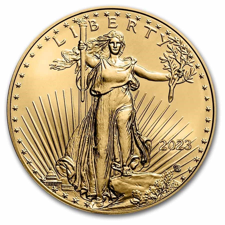 1/4 Oz Gold Coin 2023 American Gold Eagle BU - Image 2
