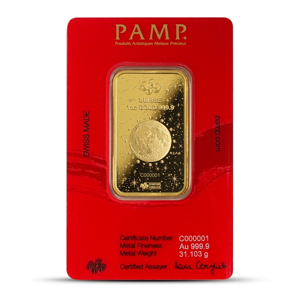 1 Oz Gold Bar 2024 - PAMP Suisse Lunar Legend Azure Dragon