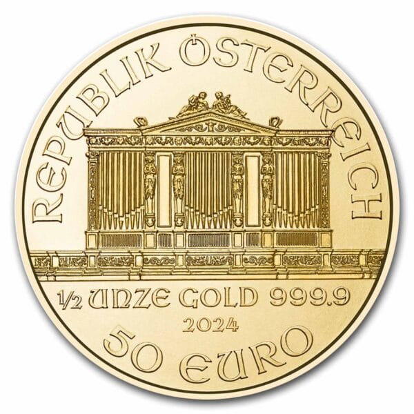 1/2 Oz Gold Coin 2024 Austrian Gold Philharmonic (BU) - Image 2