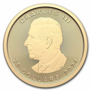1/2 Oz Gold Coin 2024 Canadian Gold Maple Leaf (BU)