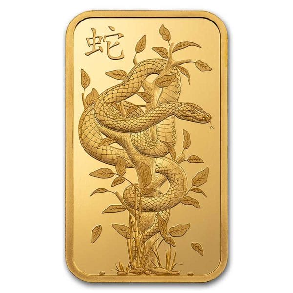 1 Oz Gold Bar - 2025 PAMP Lunar Legend Series White Snake (In Assay) - Image 3