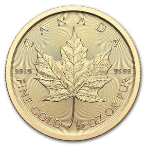 1/2 Oz Gold Coin 2025 Canadian Gold Maple Leaf (BU)