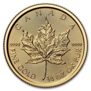 1/4 Oz Gold Coin 2025 Canadian Gold Maple Leaf (BU)