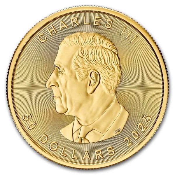 1 Oz Gold Coin 2025 Canadian Gold Maple Leaf (BU) - Image 2