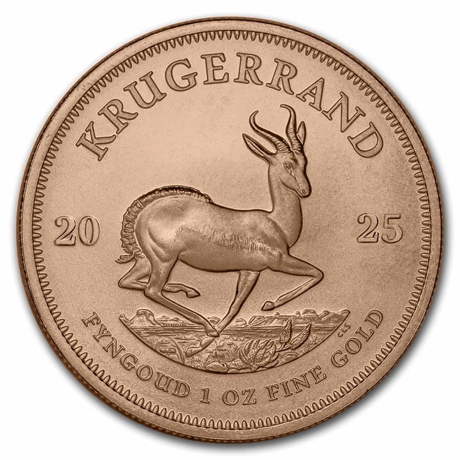 1 Oz Gold Coin 2025 South African Gold Krugerrand (BU)