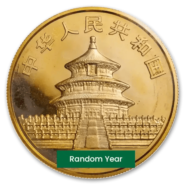 1 Oz Gold Coin Chinese Gold Panda (Varied Year, BU) - Image 2