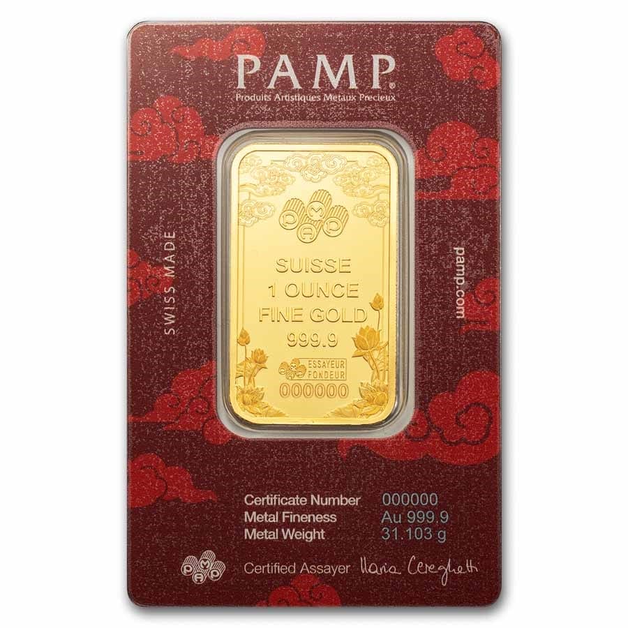 1 Oz Gold Bar - 2025 PAMP Good Luck Dragon - Image 2